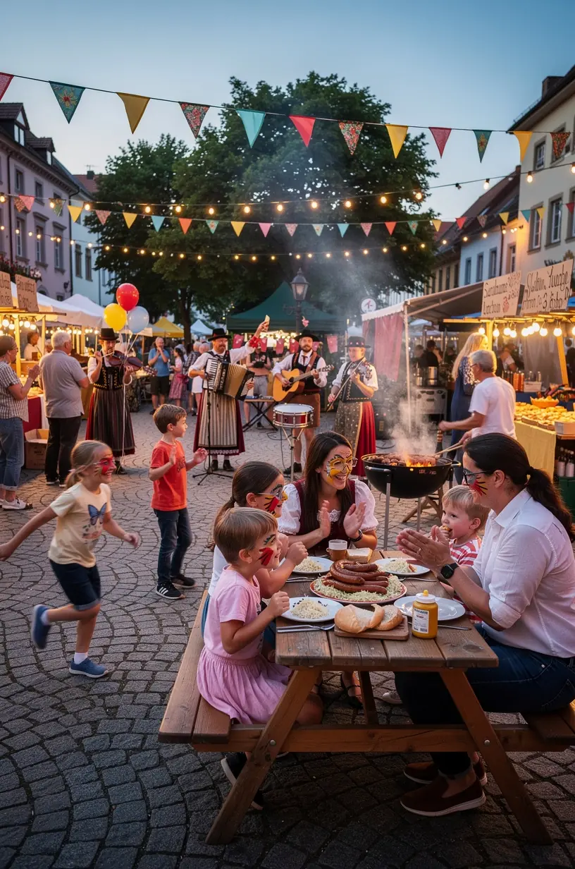 Einladendes Restaurant mit Außenbestuhlung und regionaler Küche in einer kleinen Stadt